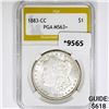 1883-CC Morgan Silver Dollar PGA MS63+