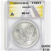 Image 1 : 1923-D Silver Peace Dollar ANACS MS61