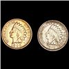 (2) Indian Head Cents (1862, 1896)