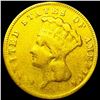 Image 1 : 1874 $3 Gold Piece NICELY CIRCULATED