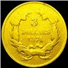 Image 2 : 1874 $3 Gold Piece NICELY CIRCULATED