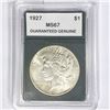 1927 Silver Peace Dollar GG MS67