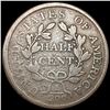 Image 2 : 1804 Draped Bust Half Cent NICELY CIRCULATED