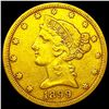 1899-S $5 Gold Half Eagle LIGHTLY CIRCULATED