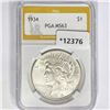 1934 Silver Peace Dollar PGA MS63
