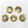 (5) Vegas Horseshoe 1oz Silver $10 Gaming Tokens
