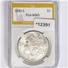 1890-S Morgan Silver Dollar PGA MS65