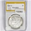 1887-O Morgan Silver Dollar PGA MS63