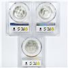 Image 2 : 1958-D Set (3) Franklin Half Dollar PCGS MS64 FBL