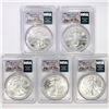 Image 1 : (5) 2016 American Silver Eagles PCGS MS69