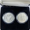 Image 2 : First & Last Morgan Silver Dollar Set (2 Coins) (