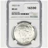Image 1 : 1922-S Silver Peace Dollar NGC MS63