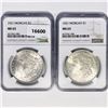 Image 1 : (2) 1921 Morgan Silver Eagles NGC MS63