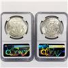 Image 2 : (2) 1921 Morgan Silver Eagles NGC MS63