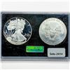 Image 1 : 2014 & 2014-W 2 American Silver Eagle Set