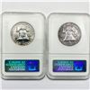 Image 2 : (2) 1961 Franklin Half Dollars NGC PF67