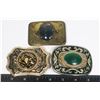 Image 1 : SET OF 3 GEMSTONES BELT BUCKLE