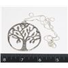 Image 1 : 17)  SILVER TONE TREE OF LIFE PENDANT ON 20" BOX