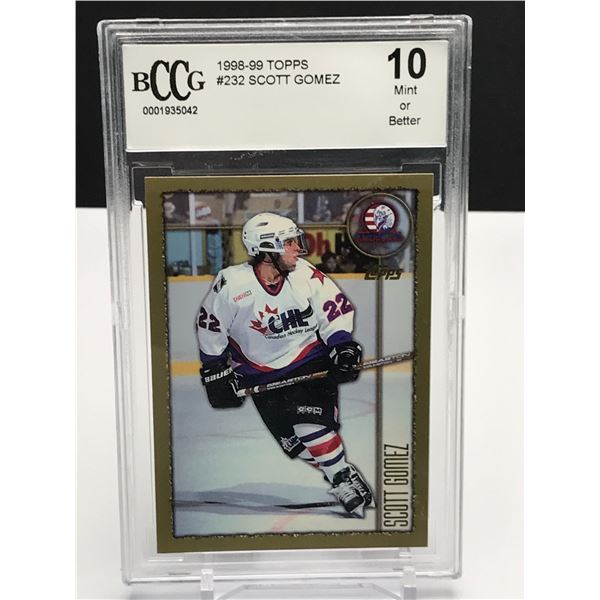 SCOTT GOMEZ ROOKIE CARD GRADED (BCCG 10 GEM MINT)