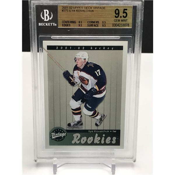 ILYA KOVALCHUK ROOKIE CARD GRADED (BECKETT 9.5)