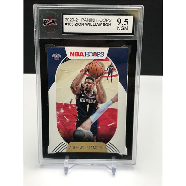 ZION WILLIAMSON 2020-21 PANINI HOOPS GRADED (KSA 9.5)