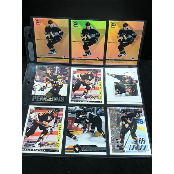 MARIO LEMIEUX SHEET OF 9 CARDS