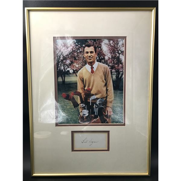SIGNED AND FRAMED BEN HOGAN (SPORTRAITS COA)