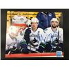 Image 1 : HERIK,DANIEL AND KESSLER TRIPLE SIGNED CANUCKS 8 X 10 (GCG COA)