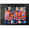 Image 1 : EDMONTON OILERS TRIPLE SIGNED 8 X 10 (MCDAVID,DRAISAITL,NURSE) GCG COA