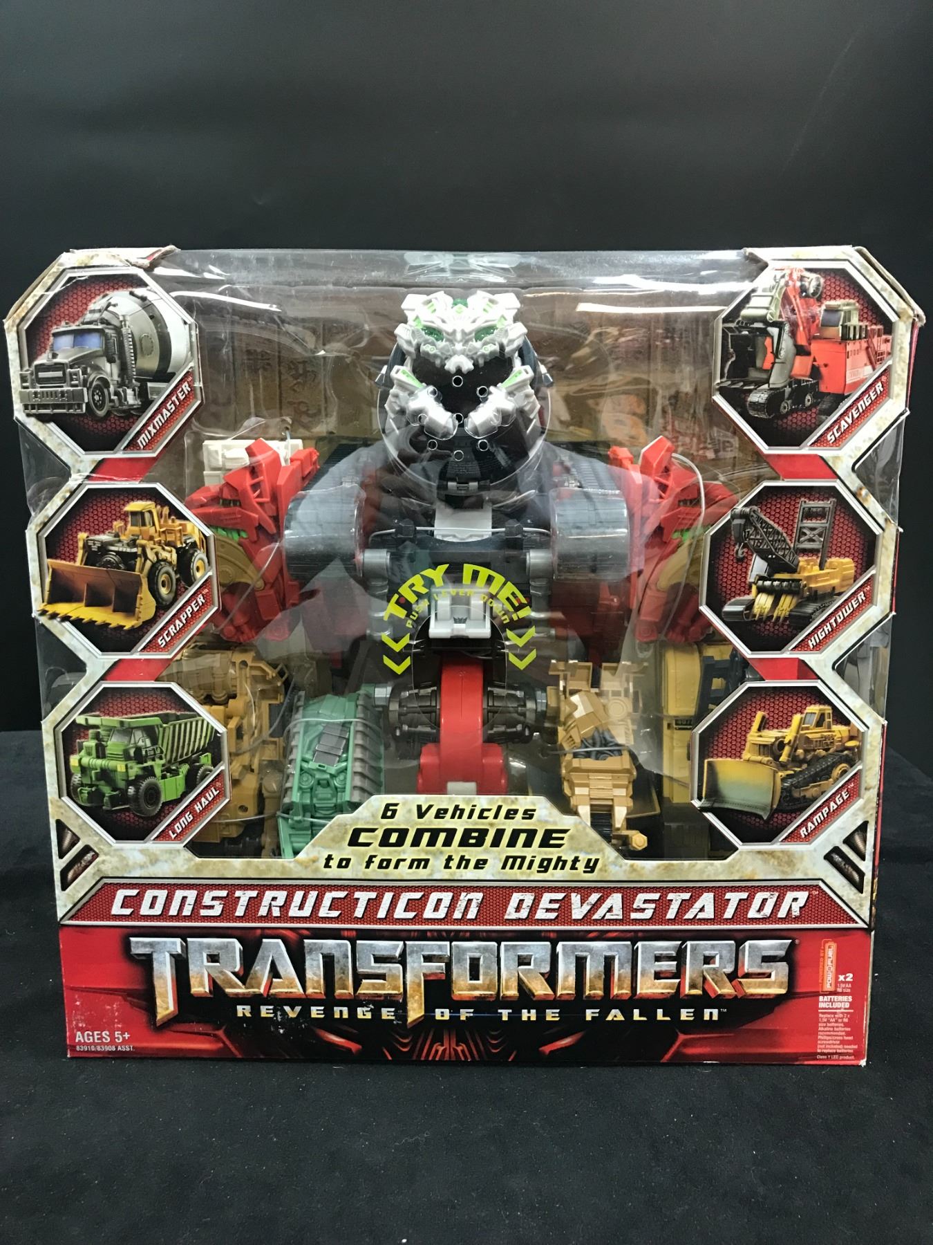 NEW IN BOX LARGE TRANSFORMERS CONSTRUCTION DEVASTATOR 2008