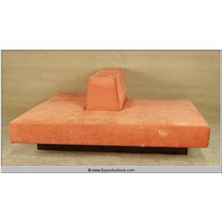 74"x58"x30" Orange Geometric Lobby Sofa Center Island Large