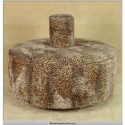 48"  Diameter 40" Tall Large Leopard Print Lobby Sofa Center Island