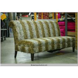 72"x34"x38" Large Roll Back Leopard Print Sofa