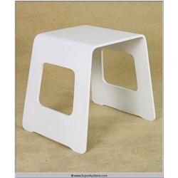 1960's White Plastic Mod Style Stool 