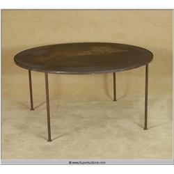 Custom Metal Pipe 44" Round Coffee Table 