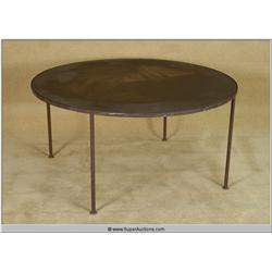 Custom Metal Pipe 44" Round Coffee Table 