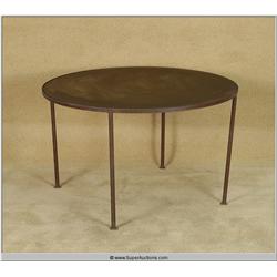 Custom Metal Pipe 36" Round Coffee Table 