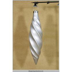 Christmas Large Silver Twist Oversize Tree Ornament 