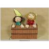 Image 1 : Christmas Animatronics Santa's Elf Helper Pair Behind Fence 