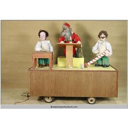 Christmas Animatronics Set with Santa and Two Helpers on Car