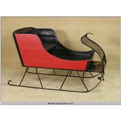 Christmas Full Size Santa North Pole Reindeer Snow Sleigh