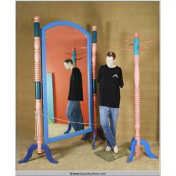 Large Oversized 8' Floor Mirror with 7' Coat Rack Set 