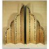 Image 1 : Gold Art Deco Folding Screen Set of Two 