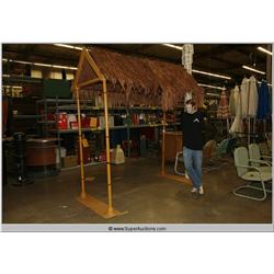 Large Tropical Grass Hut Gazebo with Bamboo Frame 