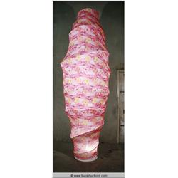 Large 17' Foot Tall Light Up Wire Sculpture with Removable Pink Hawaiian Print Cover and Extra Cover
