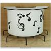 Image 1 : Large 50's Style White One-Half Circle Bar with Music Note Front