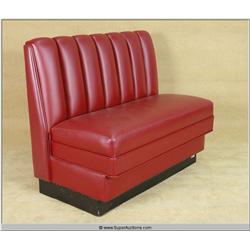 1950's Style Cherry Red Diner Booth