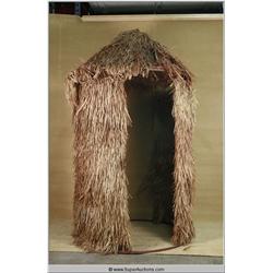 Large Steel Frame Tropical Grass Hut Gazebo with Bamboo Frame 