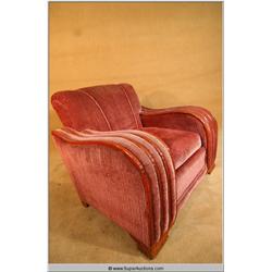 "Buffy The Vampire Slayer" Screen Used Vintage 1930's Streamline Art Deco Lounge Chair 
