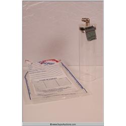 "Law Abiding Citizen" 2009 Screen Used Evidence Trial Piece, Acrylic Tube with Gasket